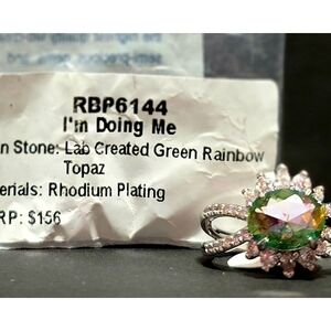 Green Rainbow Topaz Ring